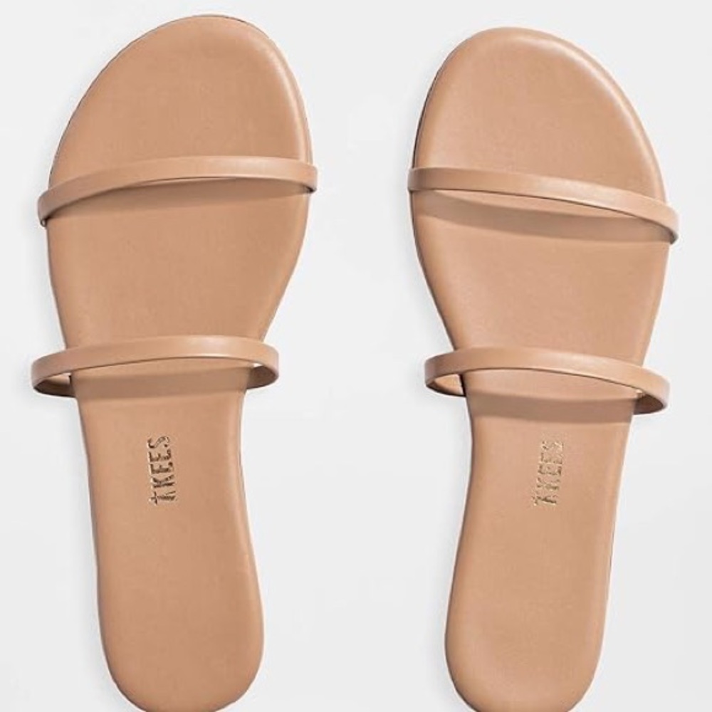 TKEES GEMMA TAN TWO STRAP SANDALS SIZE 10 NEW - Picture 4 of 4